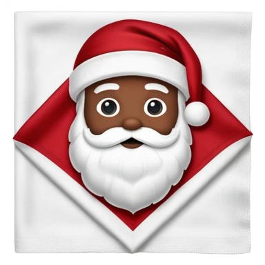 black santa napkin sticker