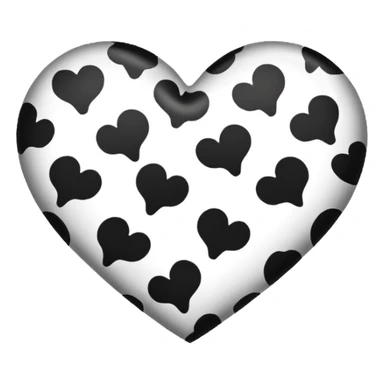 Cow print heart sticker