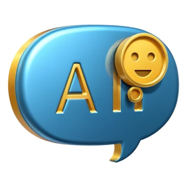  AI letters inside a speech bubble sticker
