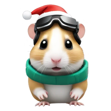 full body hamster in vr headset christmas sticker