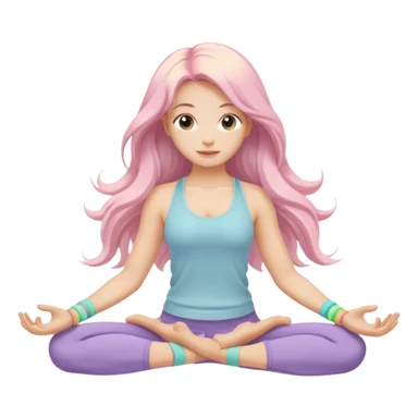 Yoga girl with pastel band sticker