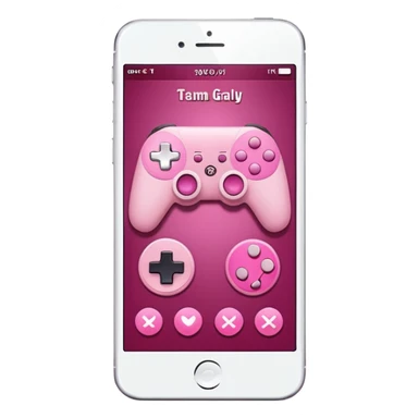 mix light pink dark pink and white girly gamer app sticker