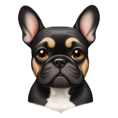 French bulldog black tan  sticker