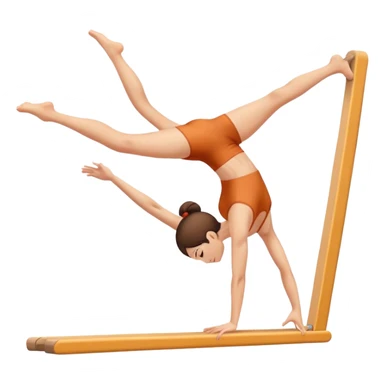 woman make a Bridge from acrobatic sticker