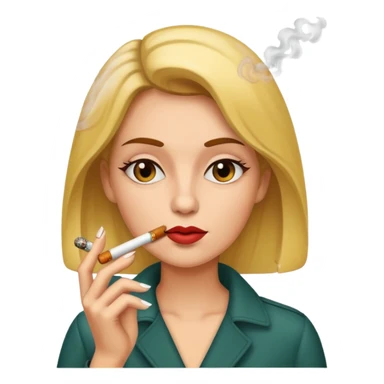 woman smoking cigarrette sticker