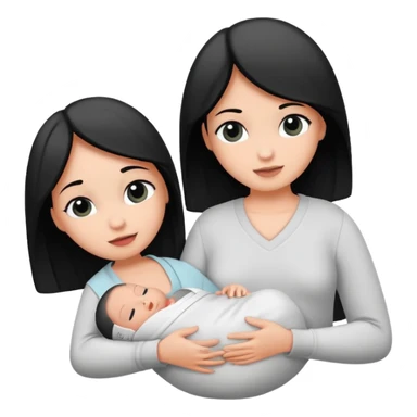 Newborn B&W with female sticker