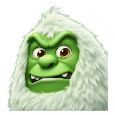 fat phoque grinch yeti shaped like a triangle   sticker