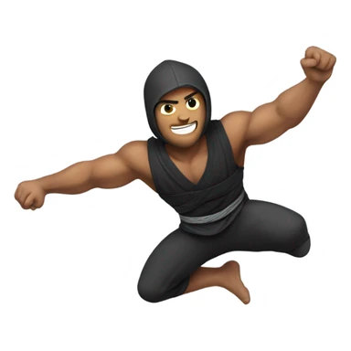 male Ninja Warrior athlete, captured mid-air sticker