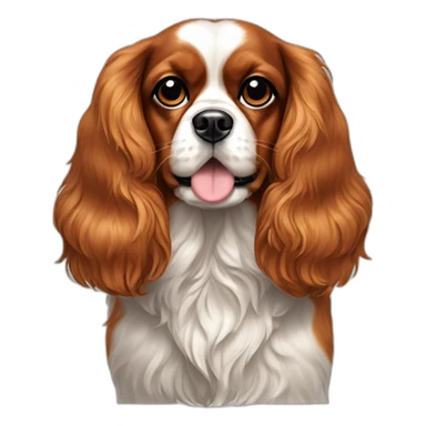 dog Cavalier King Charles Spaniel full height sticker