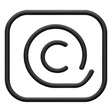 Minimalistic flat vector icon, iOS style, thin black contour on white sticker