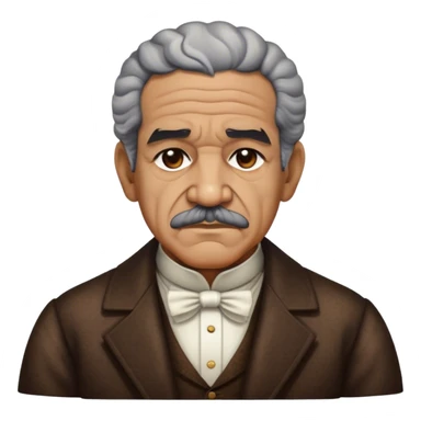 Cinematic Realistic Gabriel García Márquez Portrait Emoji, depicted as a visionary writer with a contemplative gaze in period attire, rendered with rich textures and warm literary lighting that captures his magical realism legacy. sticker