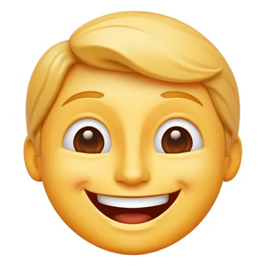 happy joyful face, slightly in relief sticker