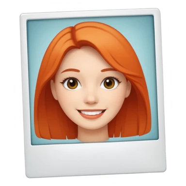 Few White Polaroid frame with female face sticker