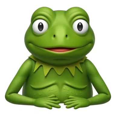 Tired Kermit frog  sticker