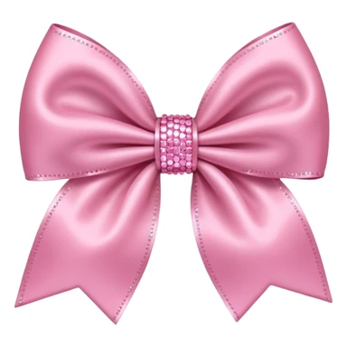 baby Pink bow with sparkles  sticker