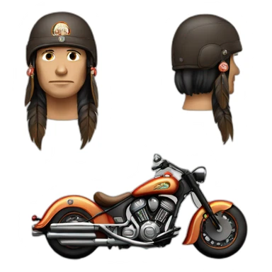 Indian chief bobber motocycle sticker