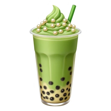 boba matcha milk tea sticker