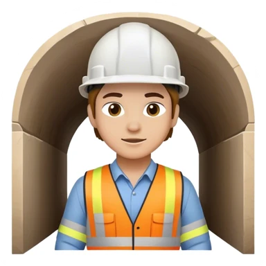 Working inside a small tunnel sticker