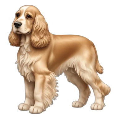 Dog-golden-english-cocker-spaniel-full-body-standing sticker