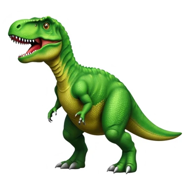 green t-rex dinosaur sticker