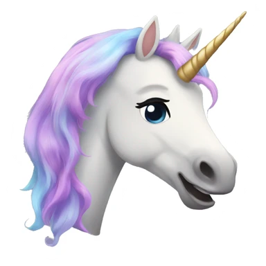 a unicorn that is so so so so happy and she has beautiful dark eyelashes sticker