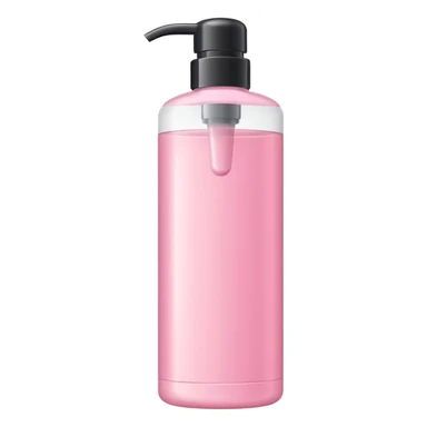 light pink shampoo bottle sticker