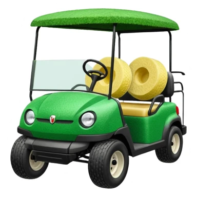 Loofah on golf cart  sticker