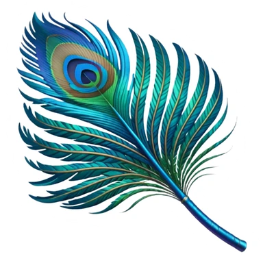Peacock feather 3d sticker