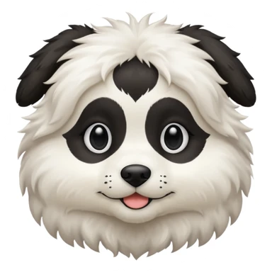Black and white puppy sticker