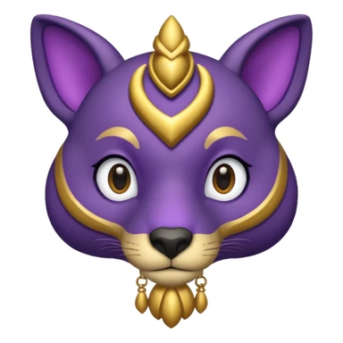 The sha animal that represents the god Sutekh/Set in ancient egyptian mythology, themed purple and gold, but male anthropomorphic sticker