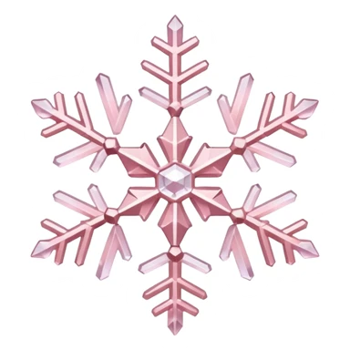 light pink snowflake sticker