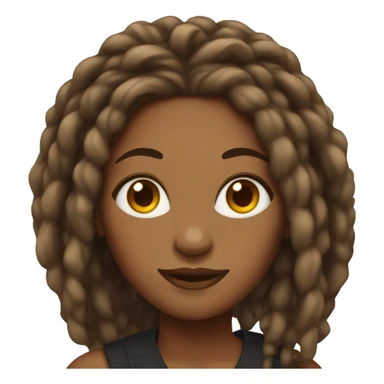 Black woman with long dread locs sticker