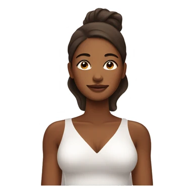 Brown skin woman doing skincare  sticker
