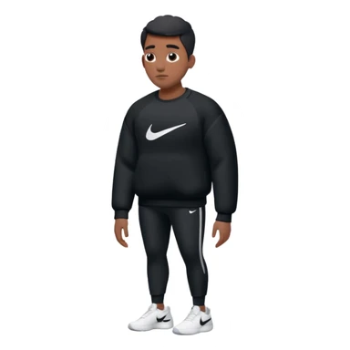 un emoji (qui ressemble à un vrai emoji téléphone)de quelqu'un qui tombe (homme noir pull Nike)il a des airpods.Il tombe vers l'avant  sticker