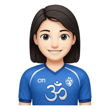 un personnage qui est blanc de peau qui sourie il a les cheveux nour dans le côté et il porte un maillot de l'om sticker