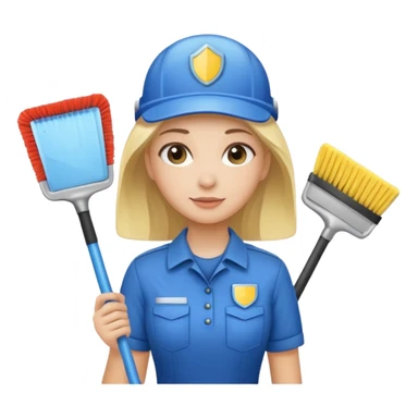 Window Cleaner woman  sticker