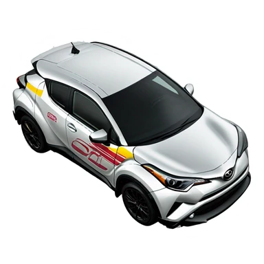 toyota chr with full racing part ad stance sticker