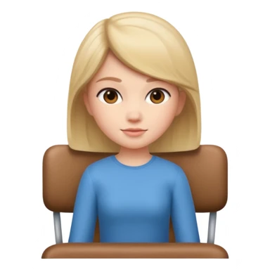 Memoji girl sitting on a chair from back sticker