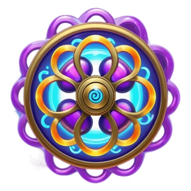 Futuristic new invention of a psychic triskelion fidget spinner planet orb galaxy lava lamp plasma ball plasma lamp light  sticker