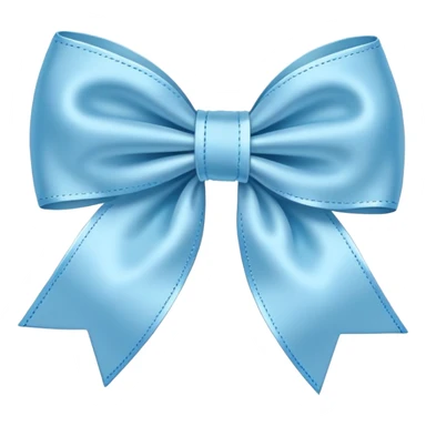 baby blue bow sticker