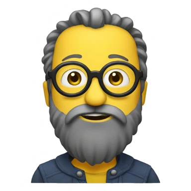 Un minion chauve avec une barbe sticker