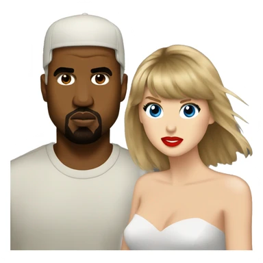kanye west and taylor swift sticker