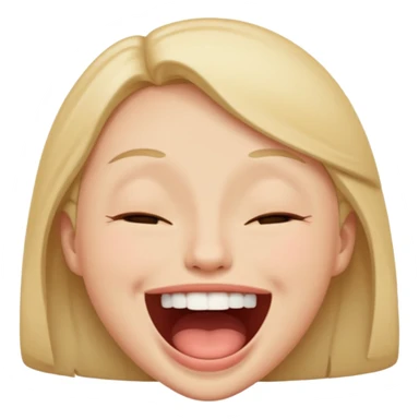 laughing face emoji, eyes closed, mouth open sticker