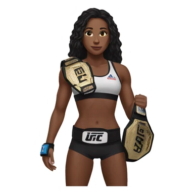 women holding ufc belt sticker