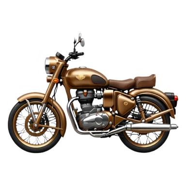 Royal Enfield classic medallion bronze emoji sticker