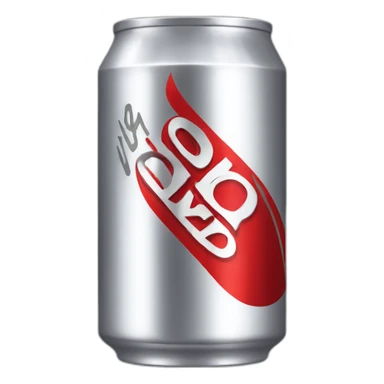 Silver Diet Coke can sticker