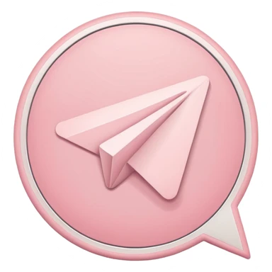 pastel pink Telegram logo variation 3 sticker