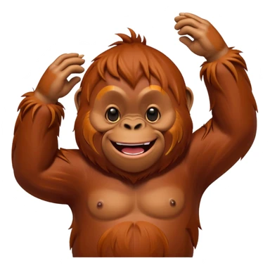 Down syndrome orangutang dabbing sticker
