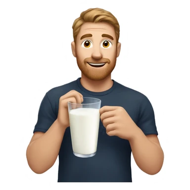 My husband drinking milk sticker