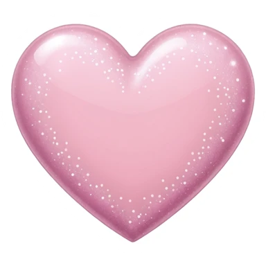 light pink heart with sparkles sticker
